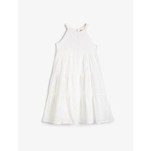 Платье KOTON, размер 110/116, бежевый, белый
