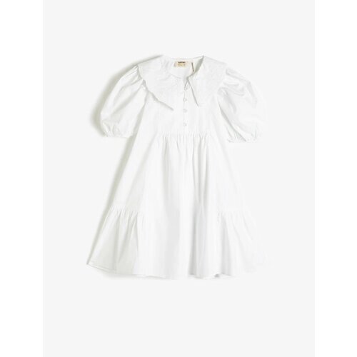 Платье KOTON, размер 7-8 лет, белый