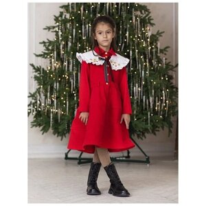 Платье Leya. me, комплект, размер 110, красный