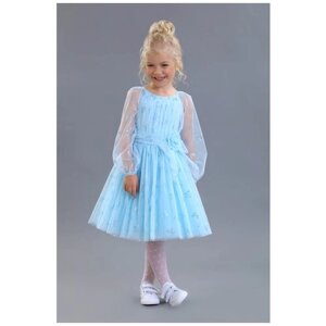 Платье Маленькая Леди, размер 116, голубой