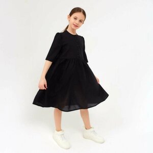 Платье Minaku, размер 104 см, черный, синий