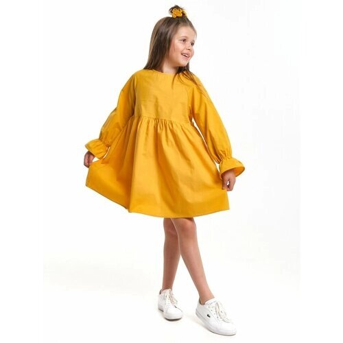 Платье Mini Maxi, размер 104, горчичный