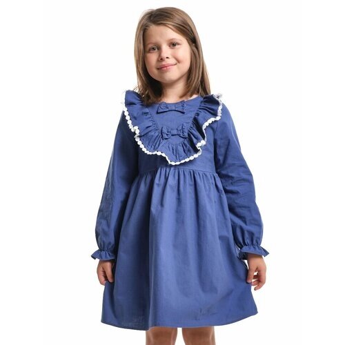 Платье Mini Maxi, размер 104, синий, серый