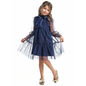 Платье Mini Maxi, размер 110, синий, мультиколор