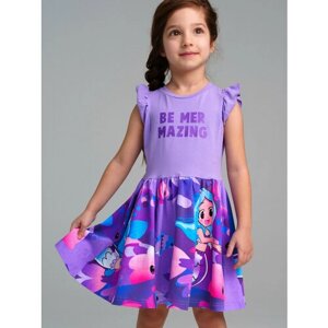 Платье playToday, размер 104, фиолетовый
