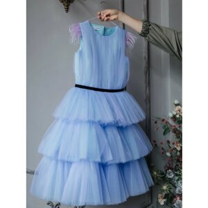 Платье, размер 110-116, голубой