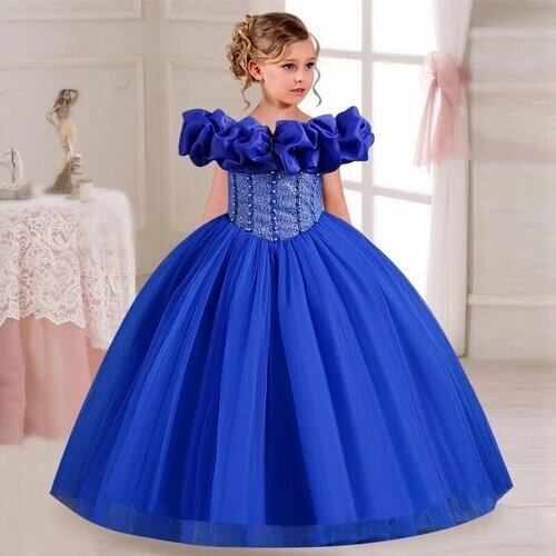 Платье, размер 120, синий
