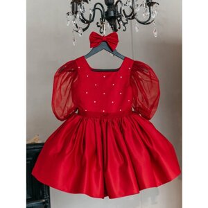 Платье, размер 128-134, красный