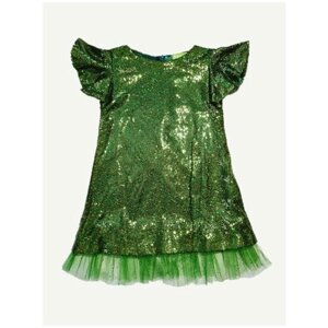 Платье, размер 152-158, зеленый