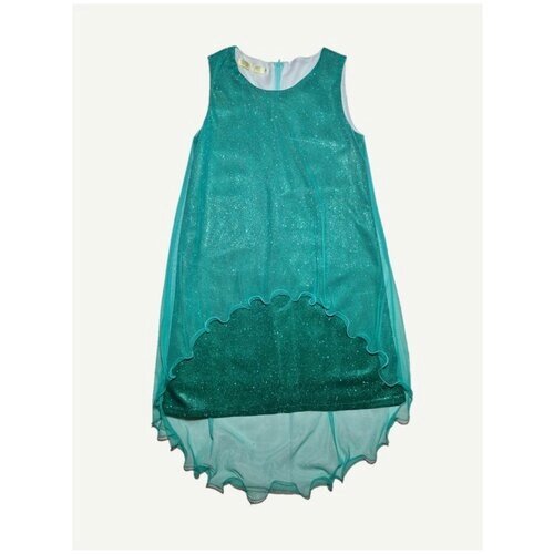 Платье, размер 152-158, зеленый