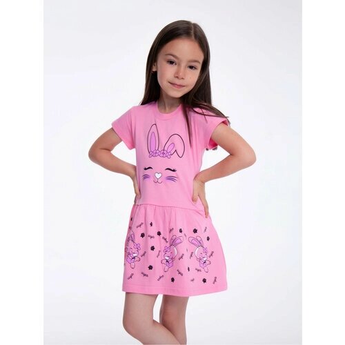 Платье Счастливая малинка, размер 110, розовый