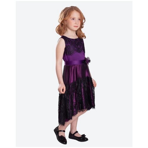 Платье Стильные Непоседы, размер 140, фиолетовый