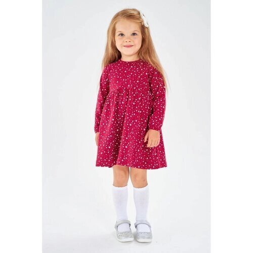Платье Веселый Малыш, размер 80, бордовый