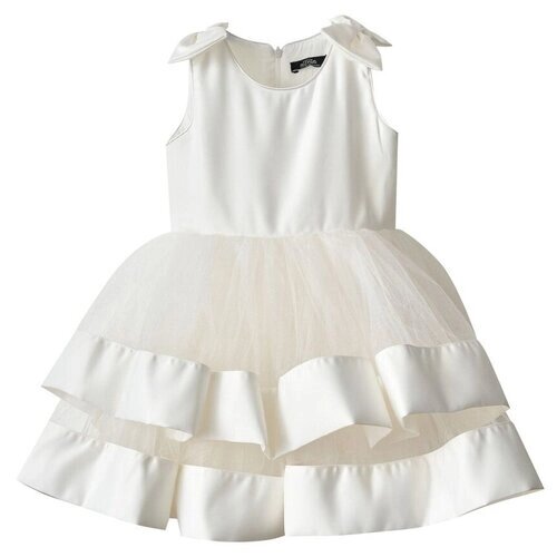 Платье Wizzy, размер 128, бежевый, белый