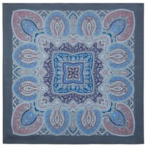 Платок шерстяной Павловопосадские платки Восточная принцесса 1, фиолетовый, 89 х 89 см