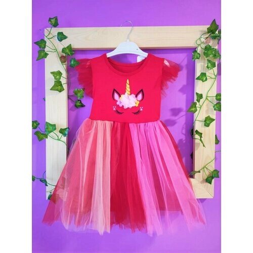 Праздничное платье для девочки с пышной юбкой "Единорог"