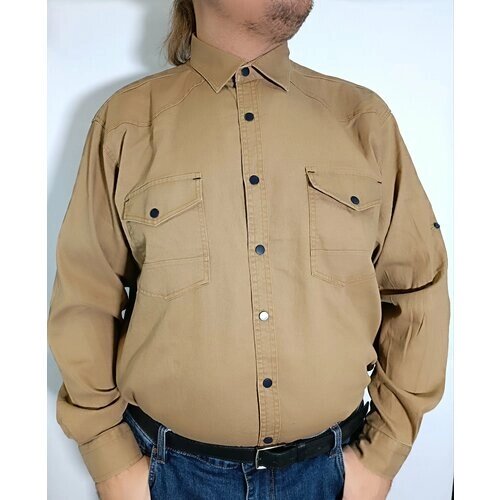 Рубашка BARCOTTI, размер 4XL, коричневый