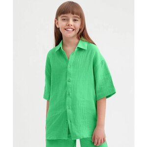Рубашка Button Blue, размер 146, зеленый