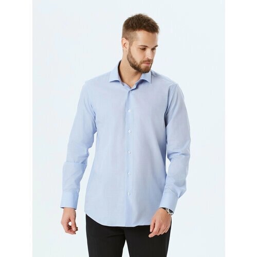 Рубашка colletto NUOVO, размер 45 176-182, голубой