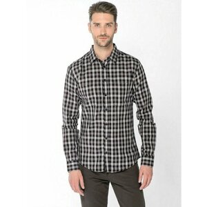 Рубашка Maestro, размер 48/L/170-178/42 ворот, серый