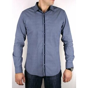 Рубашка Maestro, размер 48/M/170-178/41 ворот, синий