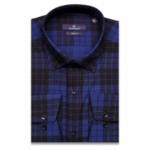 Рубашка POGGINO, размер XL (43-44 cm. синий