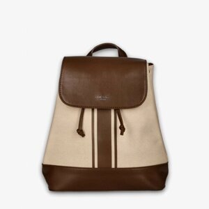 Рюкзак DAVID JONES, экокожа, текстиль, коричневый