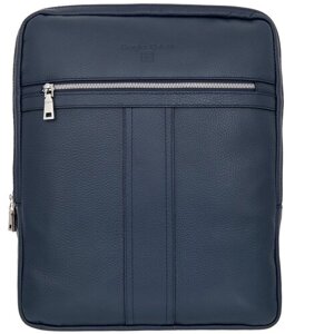 Рюкзак Sergio Belotti 7006 Napoli blue, натуральная кожа, отделение для ноутбука, вмещает А4, внутренний карман, синий