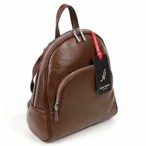 Рюкзак Sergio Valentini, фактура матовая, коричневый