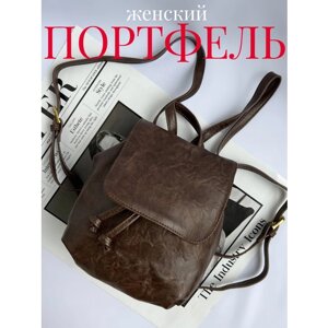 Рюкзак торба , экокожа, искусственная кожа, коричневый