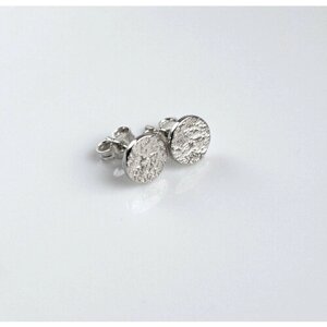 Серьги пусеты Серьги-пусеты Диски из серебра 925 пробы., серебро, 925 проба, размер/диаметр 7 мм, серебряный
