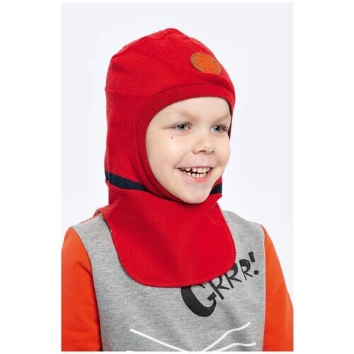 Шапка-шлем Шалуны демисезонная, шерсть, размер 52, оранжевый