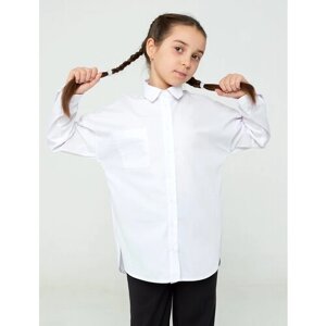 Школьная рубашка IRINA EGOROVA, размер 128, белый