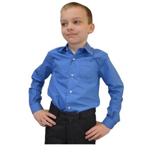 Школьная рубашка TUGI, размер 152, голубой