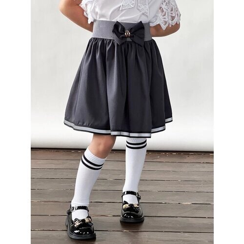 Школьная юбка Бушон, размер 146-152, серый