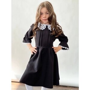 Школьное платье Бушон, размер 134-140, черный