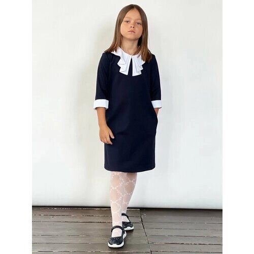 Школьное платье Бушон, размер 134-140, синий