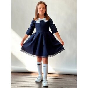 Школьное платье Бушон, размер 152-158, синий