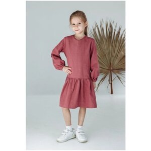 Школьное платье Kinfolk Clothes, размер 116, розовый