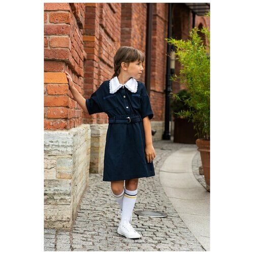 Школьное платье Leya. me, размер 146, синий