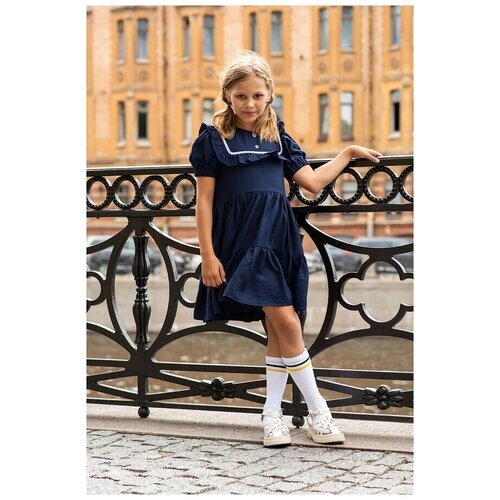 Школьное платье Leya. me, размер 152, синий