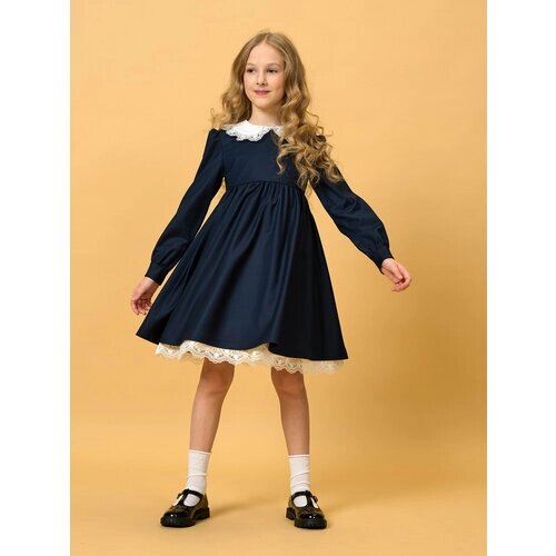 Школьное платье Ole! Twice, комплект, размер 152, синий