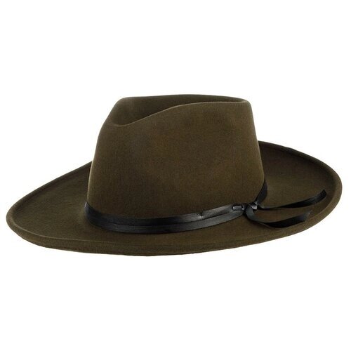 Шляпа федора Bailey, шерсть, утепленная, размер 59, коричневый