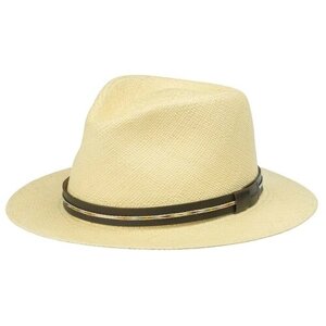 Шляпа федора Bailey, солома, размер 61, бежевый
