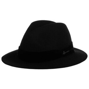 Шляпа федора Herman, размер 59, черный