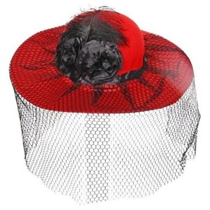 Шляпа карнавальная «Шикарная дама», красный