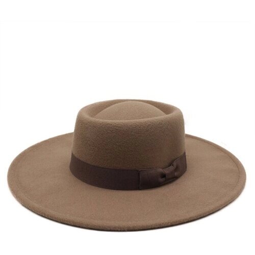 Шляпа , размер 57, коричневый