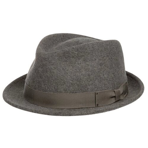 Шляпа трилби Bailey, шерсть, утепленная, размер 61, серый