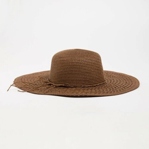 Шляпа женская цвет коричневый, р-р 58