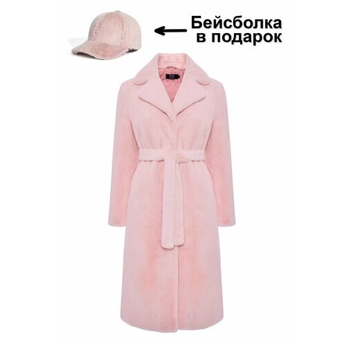 Шуба SAS womanswear, размер L (46-48), розовый